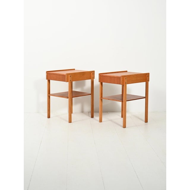 Bedside Tables from AB Carlström & Co, 1960s, Set of 2 For Sale - Image 3 of 12