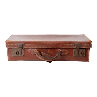 Antique Leather Suitcase For Sale