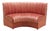 Matthew Izzo Home - Estelle Raspberry Channeled Velvet, Curved Modular Piece For Sale