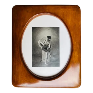 Drawing Over-Photo Print by Erik Sulander by Brush, Wood Frame, Black and White