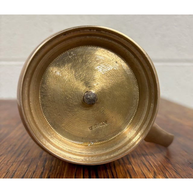 Vintage Brass Korean Pouring Vessel Pitcher With Etched For Sale In Kansas City - Image 6 of 7