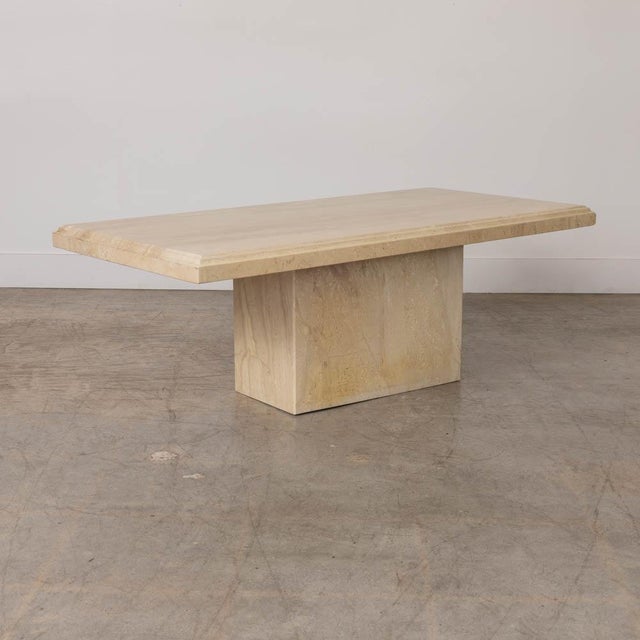 1970s Italian Travertine Coffee Table For Sale - Image 4 of 16