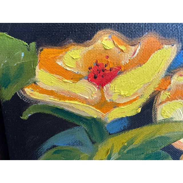 Expressionism George T. Chakos Little Gem Series: "Bloomin' Twins", Framed For Sale - Image 3 of 5