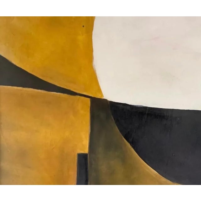 Abstract original signed painting by American contemporary artist Arlene Carr. Signed at lower right. Displayed in a...