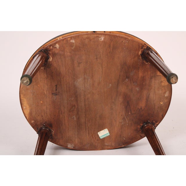 Louis XVI Style Beech Wood Bouillotte Table With Marble Top For Sale - Image 10 of 11