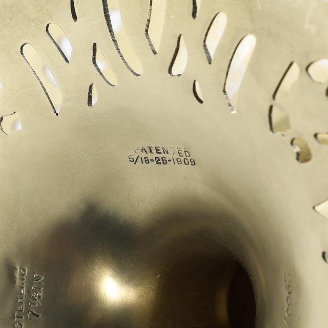 1900s Aesthetic Movement Sterling Silver & Gold Washed Taza Signed Hardy & Hayes Co. For Sale - Image 10 of 18