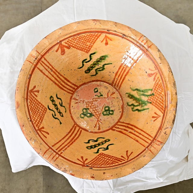 Ceramic Portuguese 19th Century Glazed Terracotta Bowl For Sale - Image 7 of 11