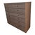 Anthropologie Taupe & Cream Striped 10-Drawer Chest With Brass-Tone Knobs For Sale - Image 4 of 6