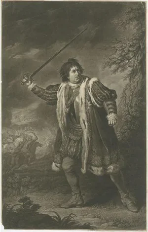 David Garrick as Richard III, 1825, Paper
