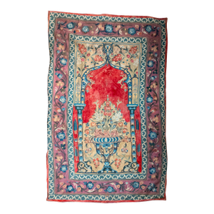 18th or 19th Century Turkish Ottoman Embroidered Applique Tapestry Wall Panel