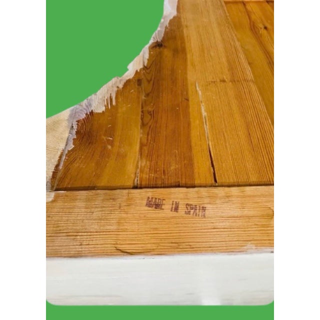 Serge Roche Style Wood Carved Palm Tree Front Console Table & Mirror For Sale - Image 11 of 12