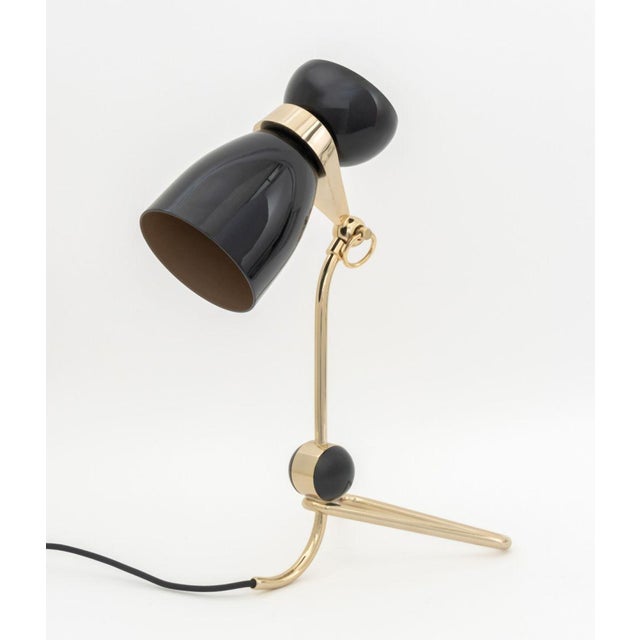 DelightFULL "Amy" Articulated Brass Table Lamp For Sale - Image 9 of 9