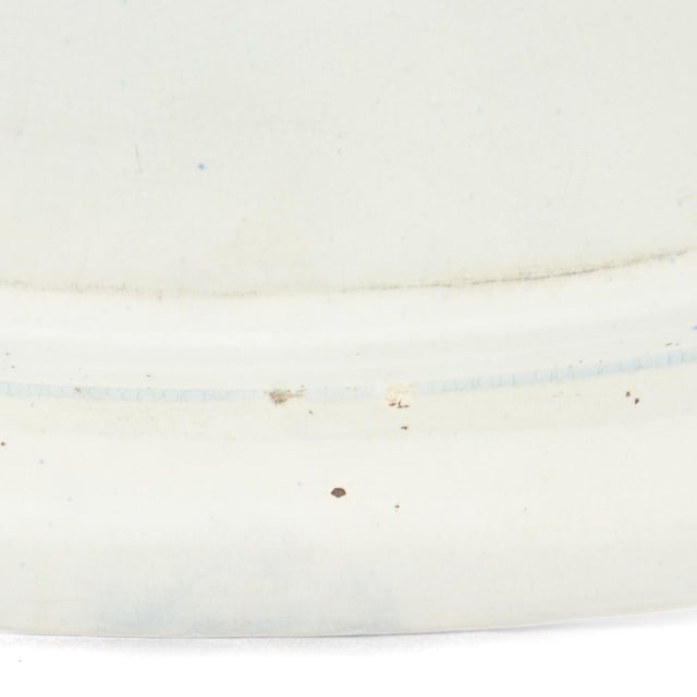 Large Antique Stubbs 'Fruit & Flowers' Blue Transferware Platter or Serving Tray For Sale - Image 18 of 18