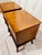 Wood Walnut Mid Century Modern Paire De Petites Tables De Nuit With Checkered Burl Tops For Sale - Image 7 of 13
