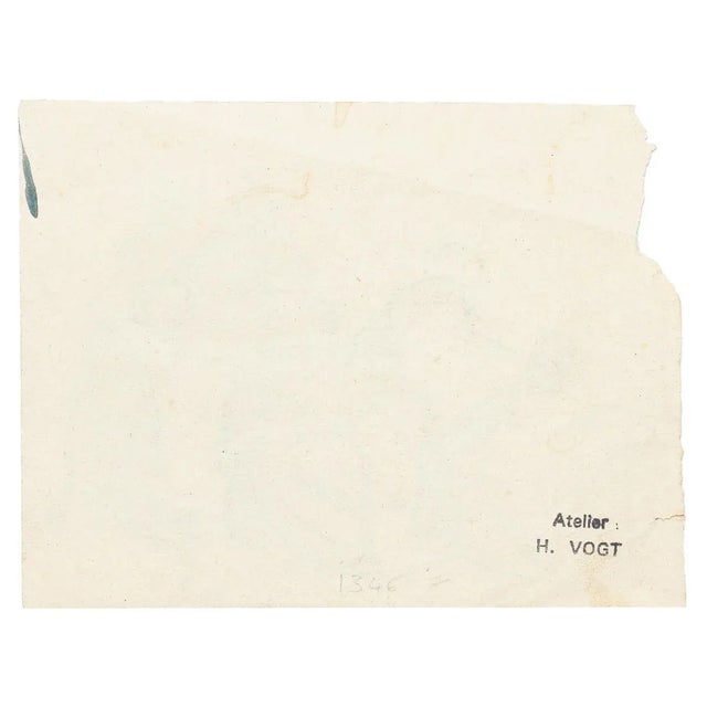 Study of Figures - Original Charcoal Drawing by Hélène Vogt - 1970s 1970s For Sale - Image 3 of 5