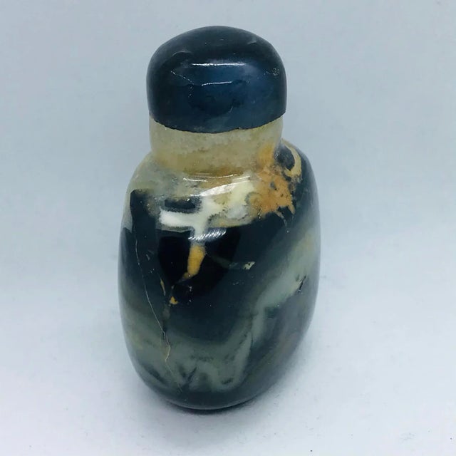 Vintage Black Stone Snuff Bottle For Sale - Image 4 of 12