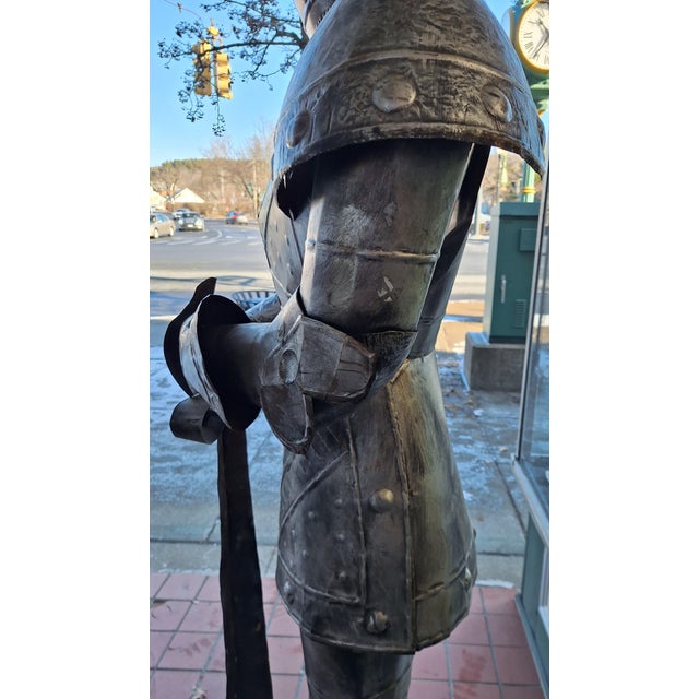 Metal Vintage Metal Suit of Armor For Sale - Image 7 of 10