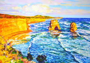 Australia. Beach. Ocean. Original Contemporary Painting
