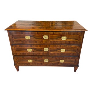 Baroque Chest of Drawers in Fruitwood and Walnut For Sale