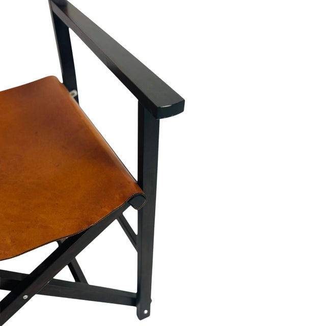 Black Folding Scissor Chair by Miguel Milà for Gress, 1960s For Sale - Image 8 of 17