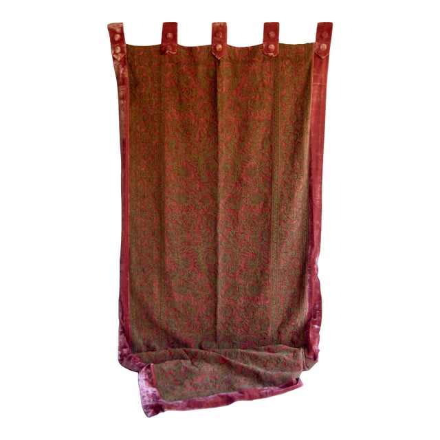 Early 20th Century French Gold Metallic on Velvet Embroidery Tapestry For Sale