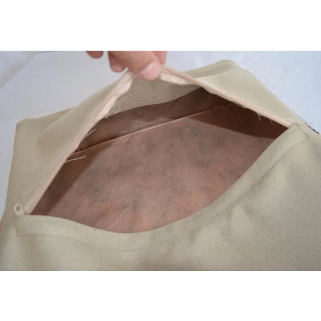 15" Vintage Hand Knotted Pillow Cover From Turkish Rug For Sale - Image 6 of 7