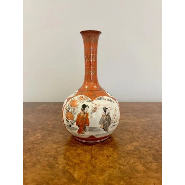 1900 - 1909 Japanese Porcelain Kutani Vase, 1900s For Sale - Image 5 of 5