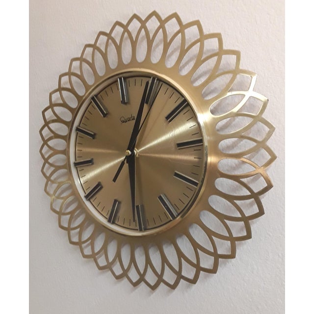 Vintage German Wall Clock, 1980s For Sale - Image 3 of 5