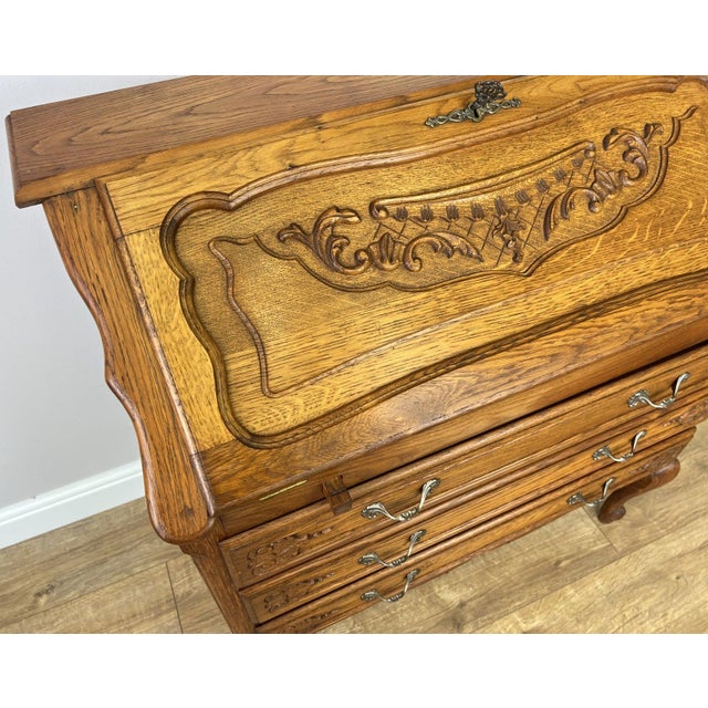 Vintage French Style Secretaire in Oak For Sale - Image 14 of 18