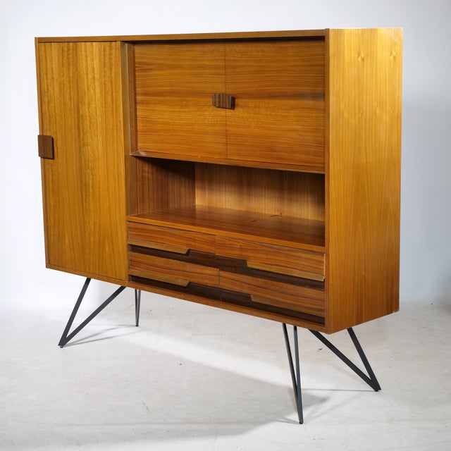 1960s Mid-Century Modern Teak Highboard by Ernst Dieter Hilker, 1960s For Sale - Image 5 of 17