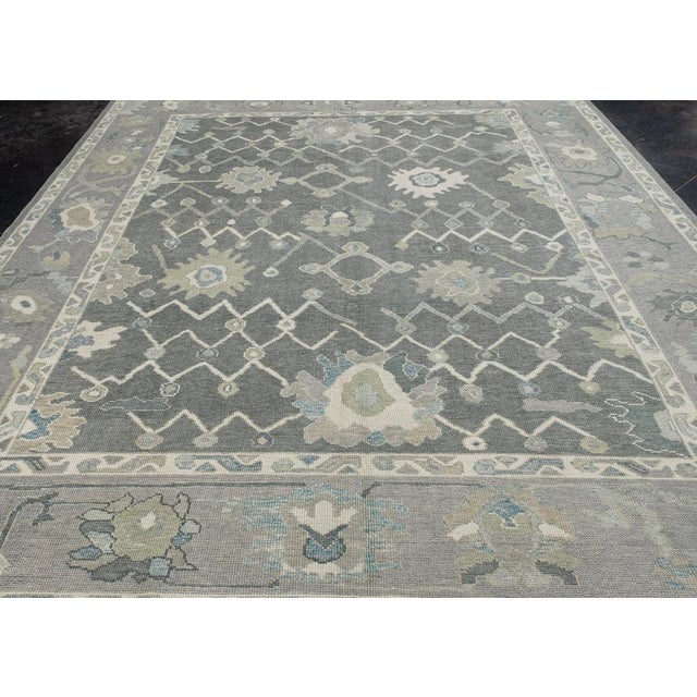 2010s Turkish Oushak Rug 9' x 12'2" For Sale - Image 5 of 8