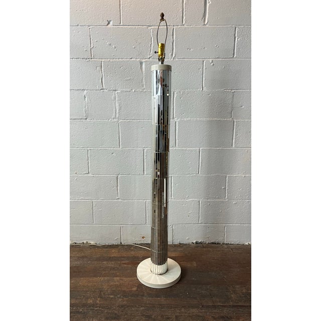 Mid-Century Modern Vintage Disco Mirror Floor Lamp For Sale - Image 3 of 6