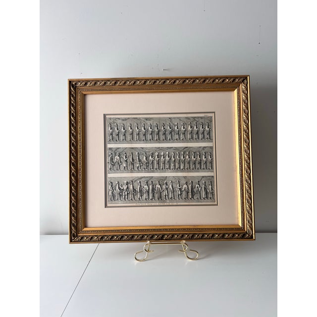 Professionally framed and matted antique copper plate engraving of Persia Persepolis plate #127 by Cornelis De Bruijn....