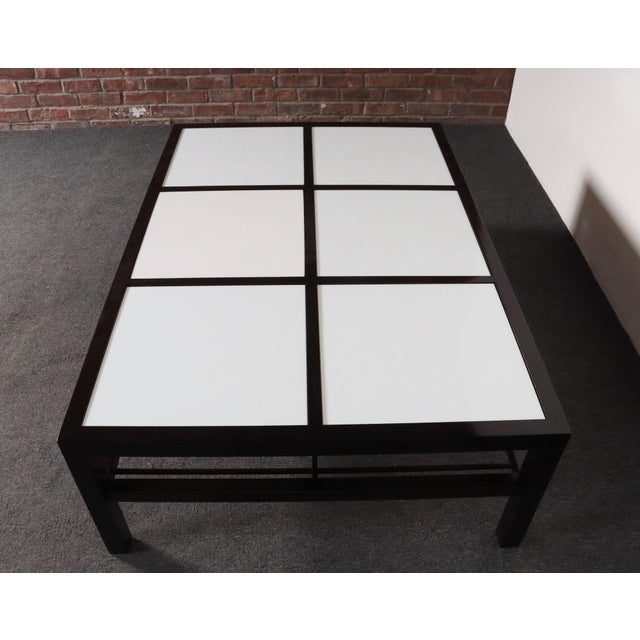 Brown Vintage Ebonized Wood and Vitrolite Glass Coffee Table by Van Keppel and Green For Sale - Image 8 of 18