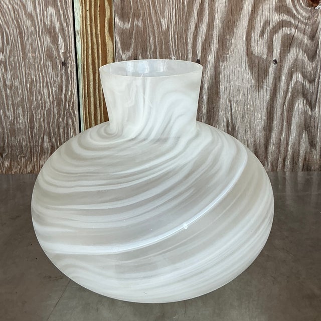 Vintage Italian Art Glass Vase After Murano Vietri For Sale In West Palm - Image 6 of 6
