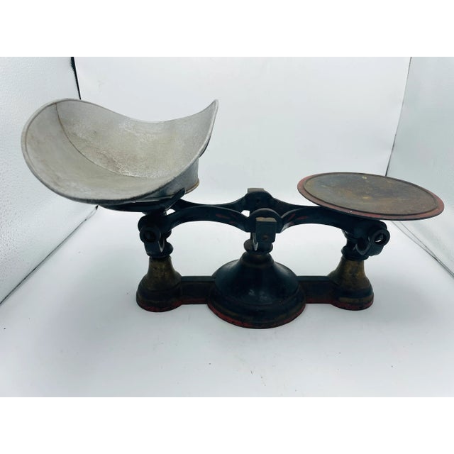 Metal Vintage Balance Scales With Tin Scoop Tray For Sale - Image 7 of 11