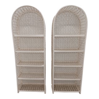 1970s Pair of Mid-Century Spun Fiberglass Bookcases For Sale