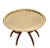 Mid-Century Modern Round Walnut Spider Leg & Bronze Moroccan Tray Coffee Table For Sale - Image 10 of 11