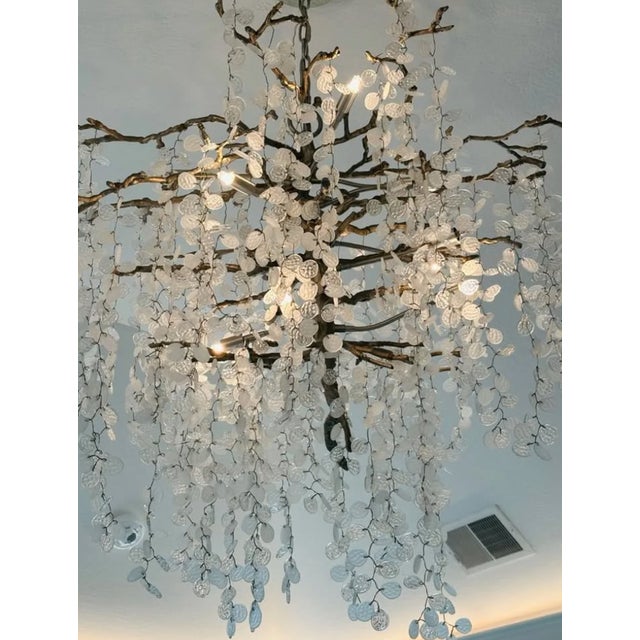 French John-Richard Collection Shiro Noda Chandelier For Sale - Image 3 of 5