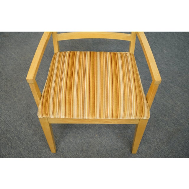 Late 20th Century Bernhardt Furniture Blonde Contemporary Modern Dining Arm Chair For Sale - Image 5 of 10