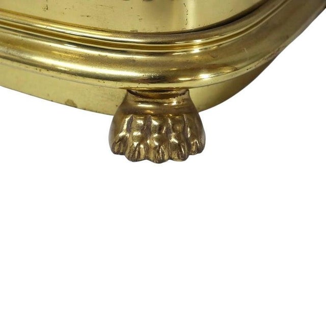 1920s Antique Brass Fender Fireplace Screen With Paw Feet C1920 For Sale - Image 5 of 12