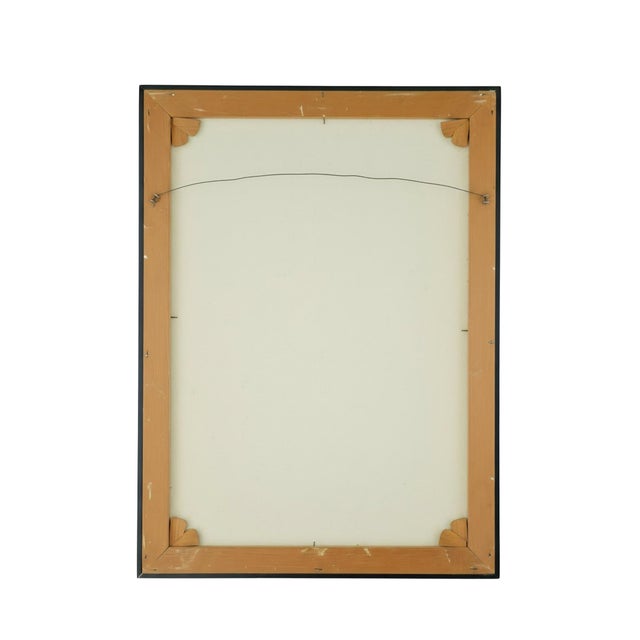 Wood Mid-Century Modern Cubist Painting in Browns and Neutrals Original Artwork in Custom Black Frame 1960s For Sale - Image 7 of 8