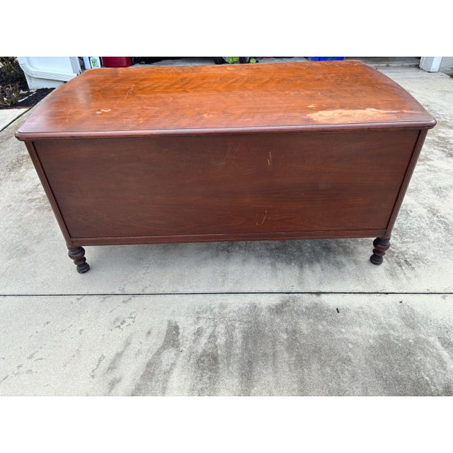 Brown Stow & Davis Art Deco Vintage Mahogany Executive Desk For Sale - Image 8 of 11