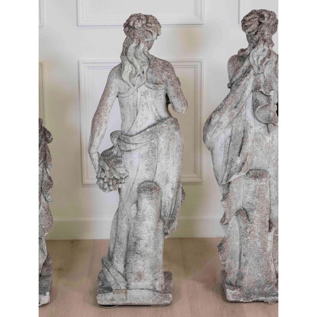 Set of Four Italian 1930s Neoclassical Garden Sculptures, The Four Seasons For Sale - Image 15 of 15