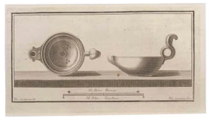 Niccolò Cesarano, Oil Lamp, Etching, 18th Century