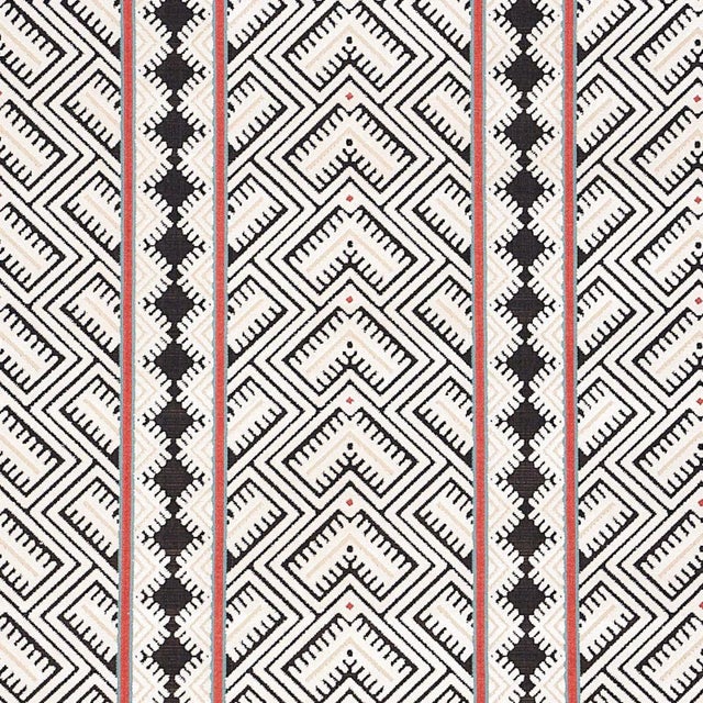 Sample - Schumacher Parvin Velvet Fabric in Black & Ivory For Sale