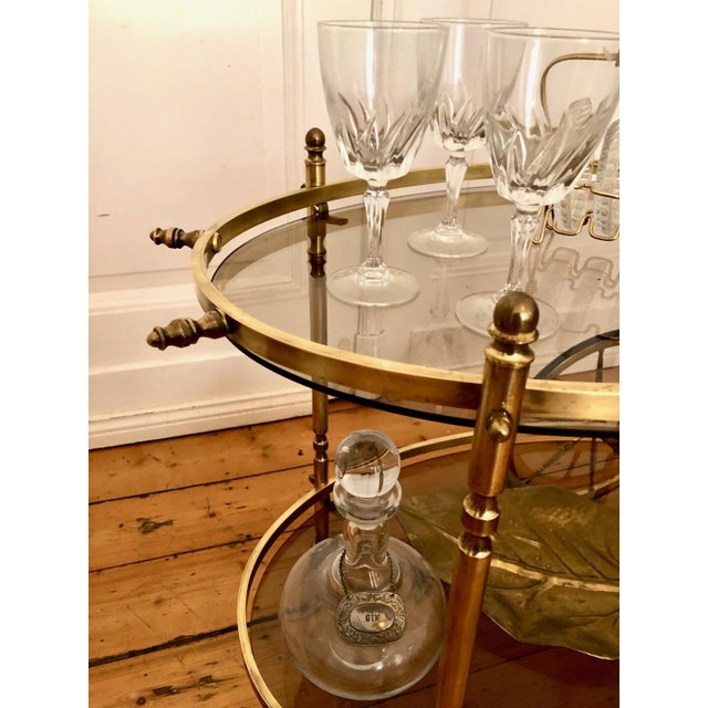 1960s Neoclassical Brass Serving Trolley, 1960s For Sale - Image 5 of 11