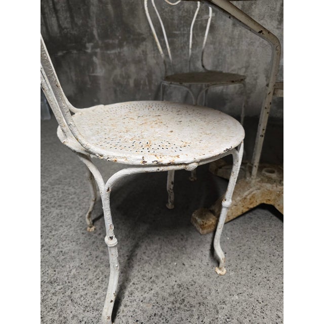 Wrought Iron Garden Table and Chairs, 1930s, Set of 5 For Sale - Image 11 of 12