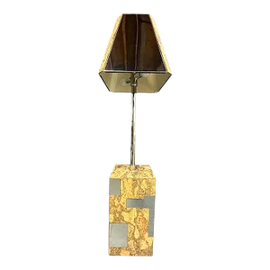 1970s Cork and Stainless Steel Floor Lamp in the Style of Paul Evans
