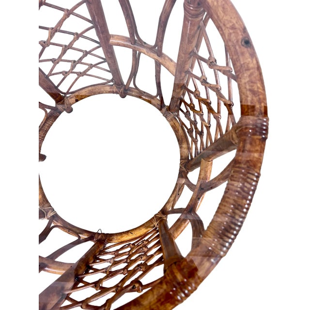 Tortoise Bamboo Table Base With 48'' Glass Top For Sale In West Palm - Image 6 of 7